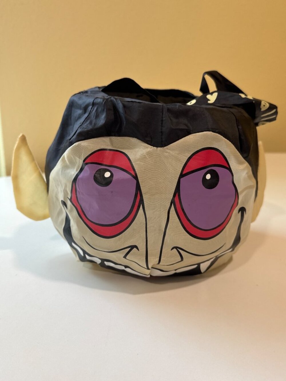 Set Of 3 Halloween Trick Or Treat Collapsible Candy Buckets With Fun Ghost Vampi